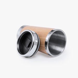 Tumbler en acero y bambu - Imagen 2