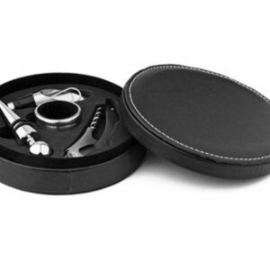 Caja de accesorios de vino, en cuero 058 - Imagen 1